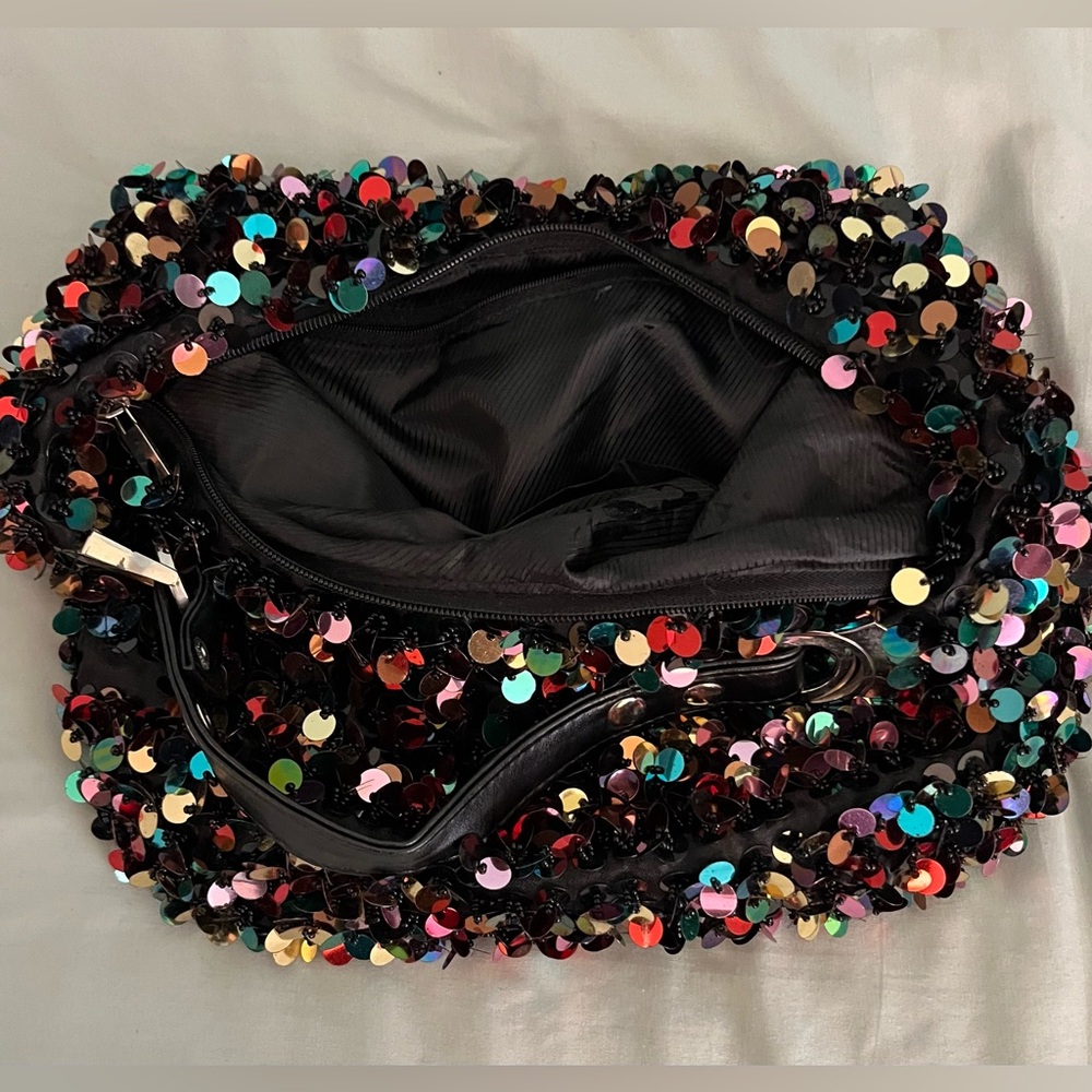 VINTAGE STUDIO by MICHELLE STUART Confetti Embellished Sweater (L) and Handbag. - Picture 10 of 14